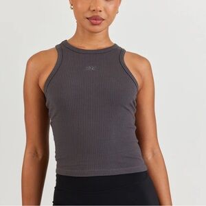 Elite Eleven Charcoal Gray Ribbed Tank Top